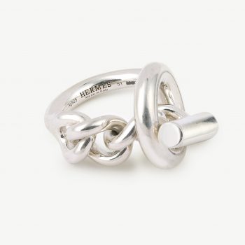 Authentic second hand Hermès Croisette ring - Second hand Hermès ring - iconic Hermès jewellery