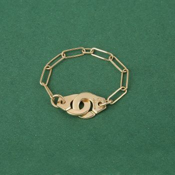 Second hand Dinh Van Handcuffs ring : Authenticated jewel