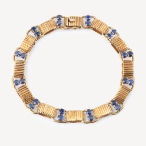 Used Boucheron Vintage Bracelet : Authenticated jewel - all about blue sapphire