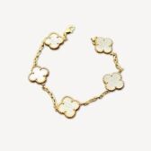 Bracelet Vintage Alhambra 5 motifs Van Cleef & Arpels d'occasion : Bijou authentifié