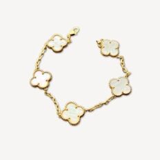 Bracelet Vintage Alhambra 5 motifs Van Cleef & Arpels d'occasion : Bijou authentifié