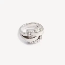 Bijou de seconde main : Bague Dechaînée Boucheron, T 51, Or Blanc, Diamants - Authentifiée avec Certificat d'expertise