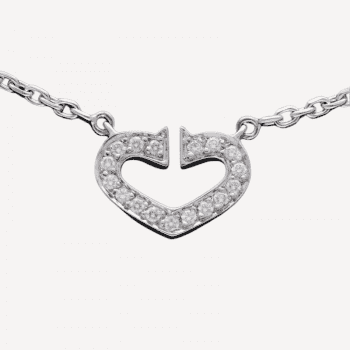 Cartier Pavé Hearts Necklace