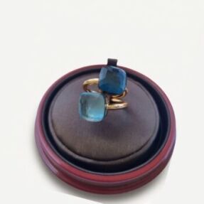 Bague Nudo Maxi Topaze Blue London Pomellato d'occasion : Bijou authentifié