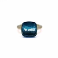 Bague Nudo Maxi Topaze Blue London Pomellato d'occasion : Bijou authentifié