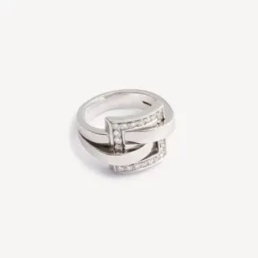 Bijou de seconde main : Bague Dechaînée Boucheron, T 51, Or Blanc, Diamants - Authentifiée avec Certificat d'expertise