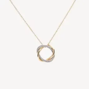 Second-hand jewellery: Poiray braided necklace in yellow and white gold and diamonds - Tresse Poiray collection
