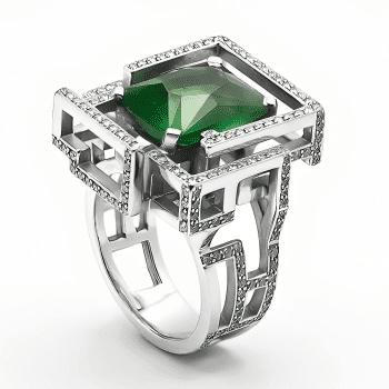 Authentic second-hand Lorenz Bäumer Labyrinth Architect ring