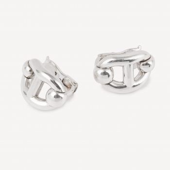 Second hand Hermès anchor chain Earrings : Authenticated jewel - Hermès anchor chain collection