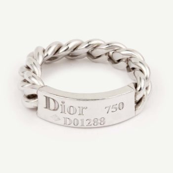 Authenticated pre-owned Dior Gourmette ring