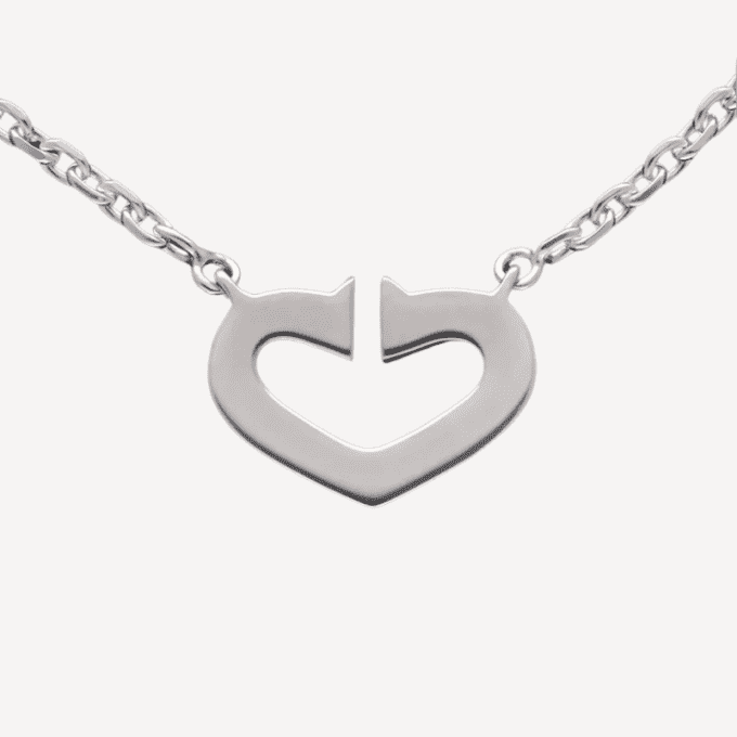 Collier Coeurs Pavé Cartier - Image 3