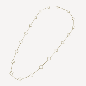 Vintage Alhambra Cristal 20 Motifs Sautoir Van Cleef & Arpels : Authenticated jewel - Alhambra clover and Louis Vuitton star