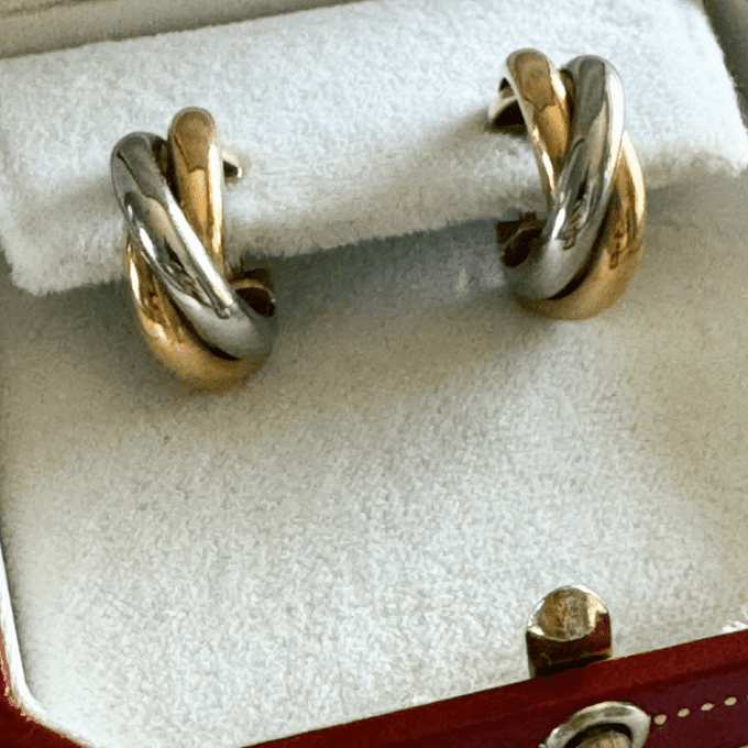 Boucles d'oreilles Trinity 3 Ors GM Cartier d'occasion : Bijou authentifié