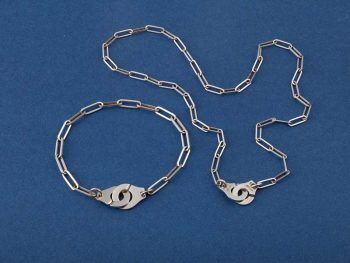 Authentic second-hand Dinh Van Bracelet and Handcuff Necklace