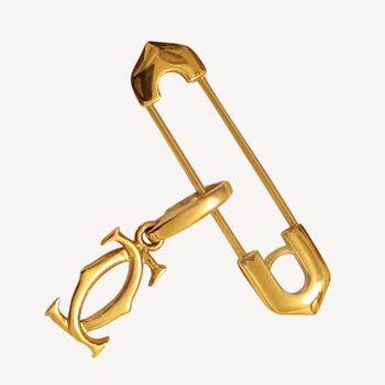 Broche pendentif C Vintage Cartier d'occasion : Bijou authentifié