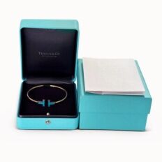Bracelet Tiffany T Wire turquoise d'occasion de Tiffany & Co : Bijou authentifié