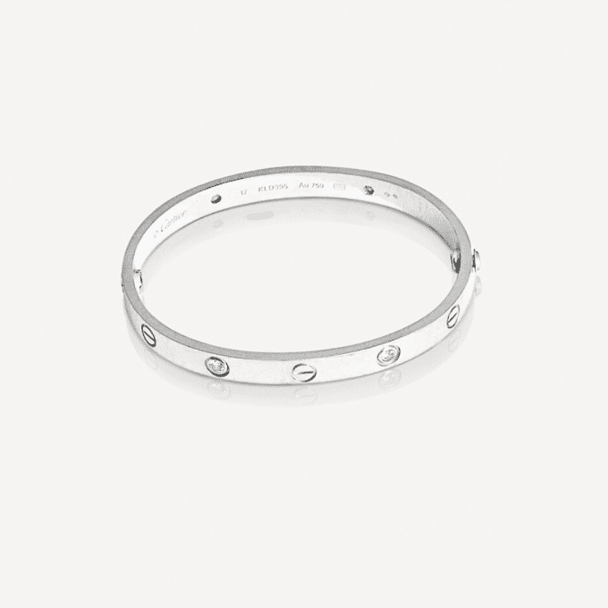 Bracelet Love 4 diamants Cartier d'occasion : Bijou authentifié