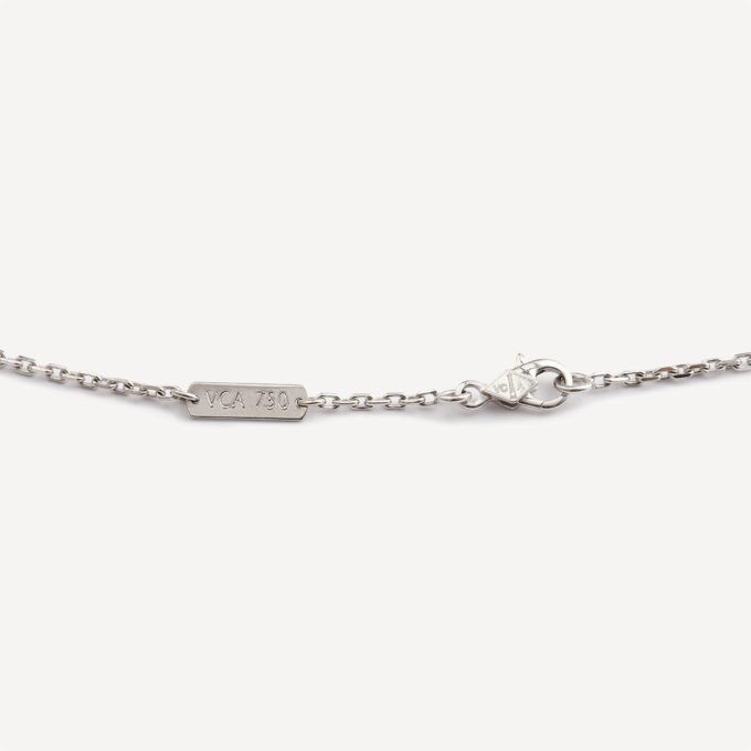 Second Hand Jewellery: Frivole Van Cleef & Arpels Pendant, White Gold, Diamonds - Authenticated with Certificate of Appraisal