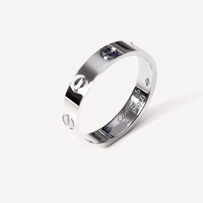Love cartier wedding ring in platinum - pre-owned jewellery - alliance cartier homme