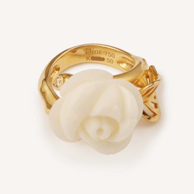 luxe de seconde main - Pre-Catelan Rose Ring Dior second hand authenticated