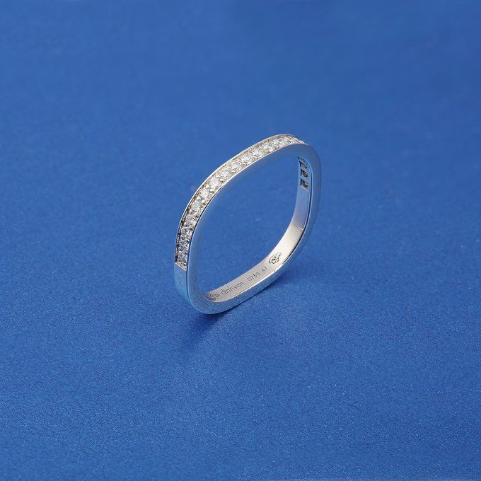 Alliance Dinh Van or blanc diamant occasion - alliance de mariage, tendances actuelles