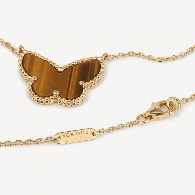 Used Lucky Alhambra Papillon Van Cleef & Arpels necklace: Authentic jewel