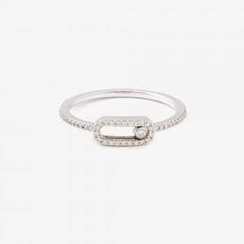 Second hand Move Uno Messika ring : Authenticated jewel - 4C diamond - Move Uno Messika collection