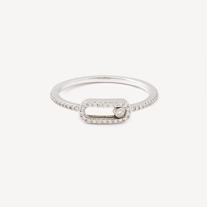 Second hand Move Uno Messika ring : Authenticated jewel - 4C diamond - Move Uno Messika collection
