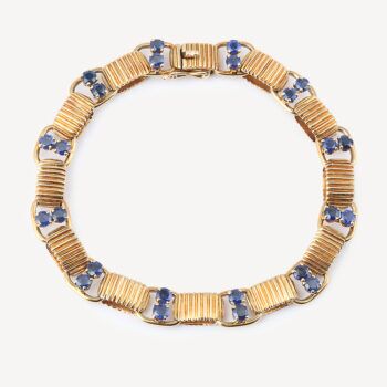 Used Boucheron Vintage Bracelet : Authenticated jewel - all about blue sapphire