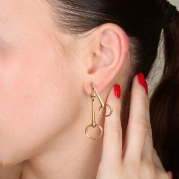 Earrings Mors de Filet Hermes second hand : Authentic jewel