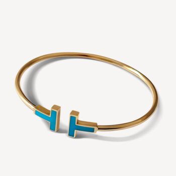 Bracelet Tiffany T Wire turquoise d'occasion de Tiffany & Co : Bijou authentifié