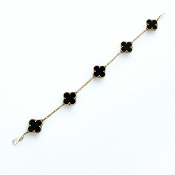 Bracelet Vintage Alhambra 5 motifs Van Cleef & Arpels d'occasion : Bijou authentifié