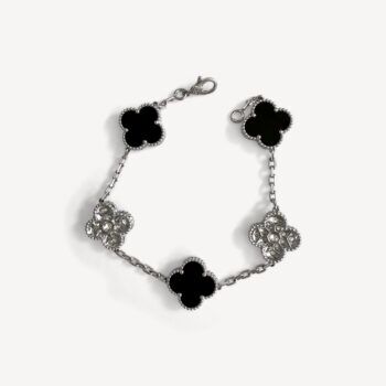 Bracelet Vintage Alhambra 5 motifs Van Cleef & Arpels d'occasion : Bijou authentifié