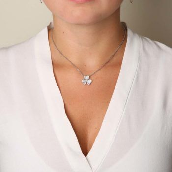 Van Cleef and Arpels pendant worn on a mannequin