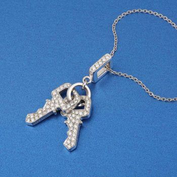 Authenticated pre-owned Louis Vuitton Lockit necklace - Kimberley Process